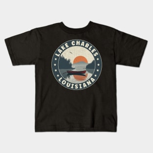 Lake Charles Louisiana Sunset Kids T-Shirt